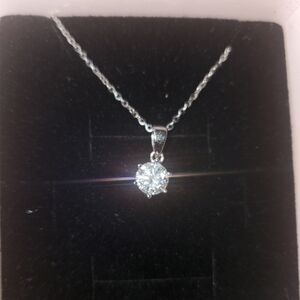 Moissanite S925 1.00 CT Necklace 18"